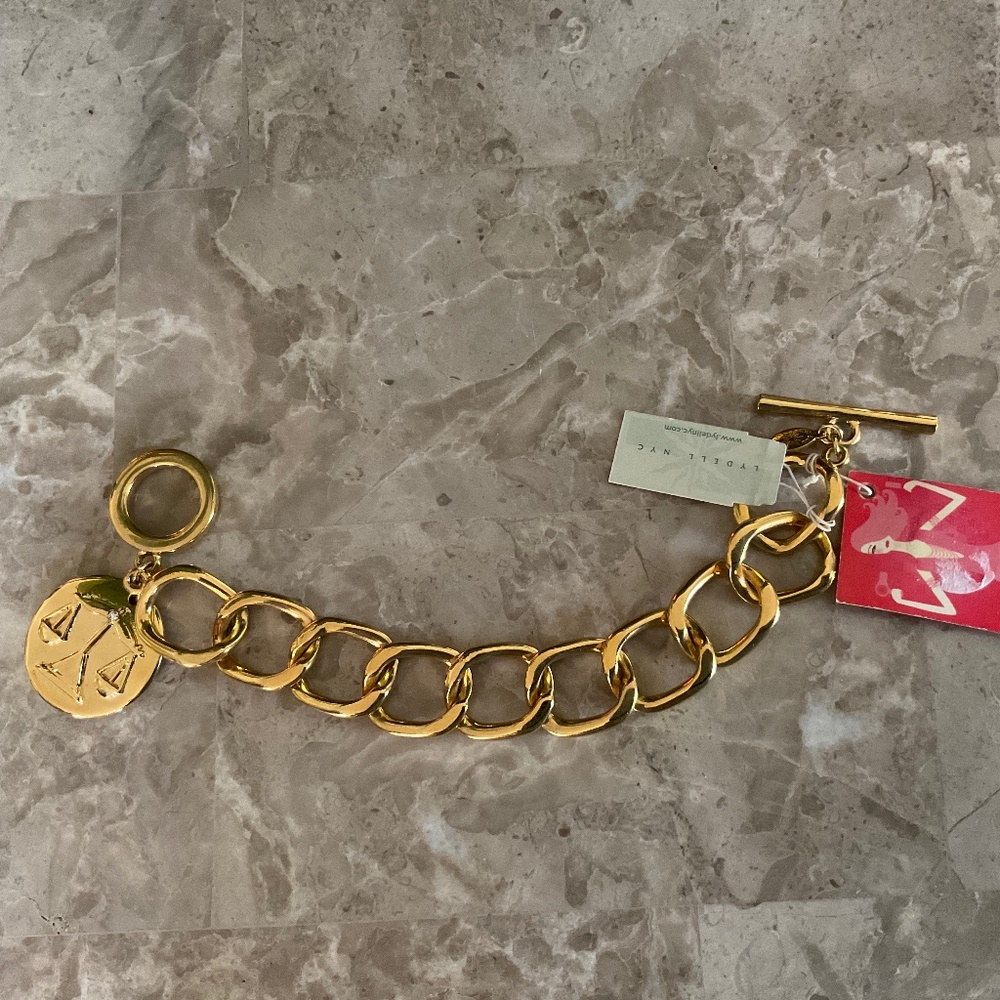 LYDELL NYC “Libra” Charm Toggle Bracelet